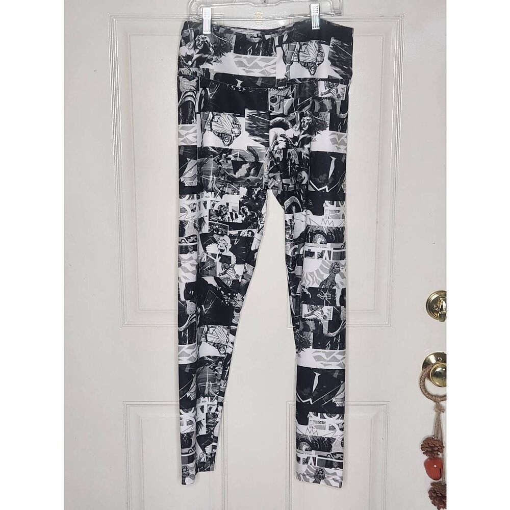 Bally total black and white print fitness  leggings women's size L
